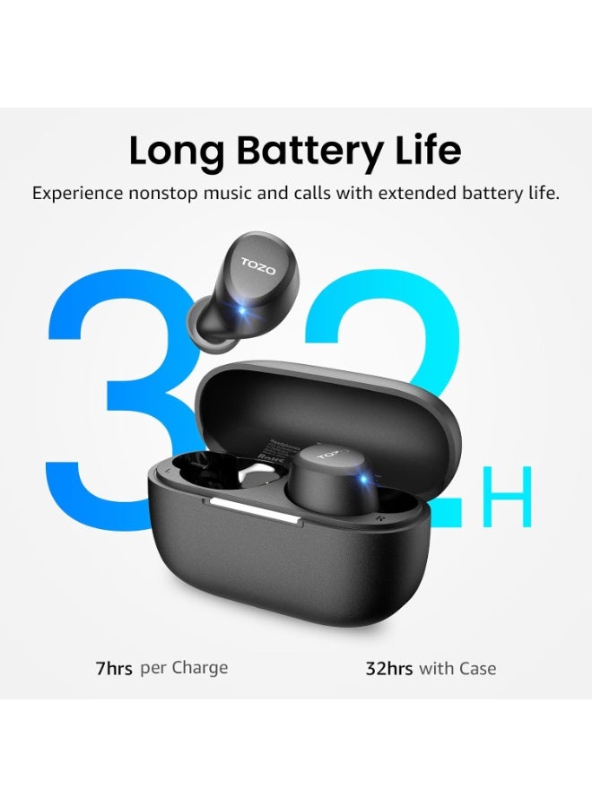 TOZO A1 Wireless Bluetooth Earphones, Lightweight Bluetooth 5.3 Earphones, IPX5 Wireless Bluetooth Headset with High Fidelity Sound, Charging Case, Touch Control - Image 3